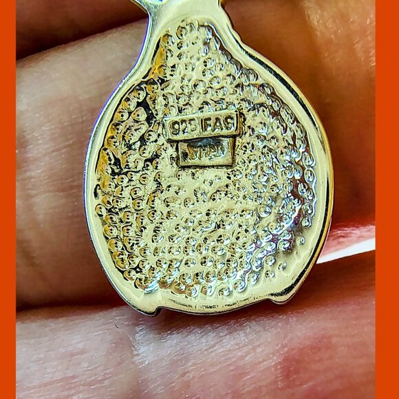 FAS 925 Sterling Silver Ladybug Necklace – Black Diamond Accent, NWT JTV w/ Box - Picture 4 of 8